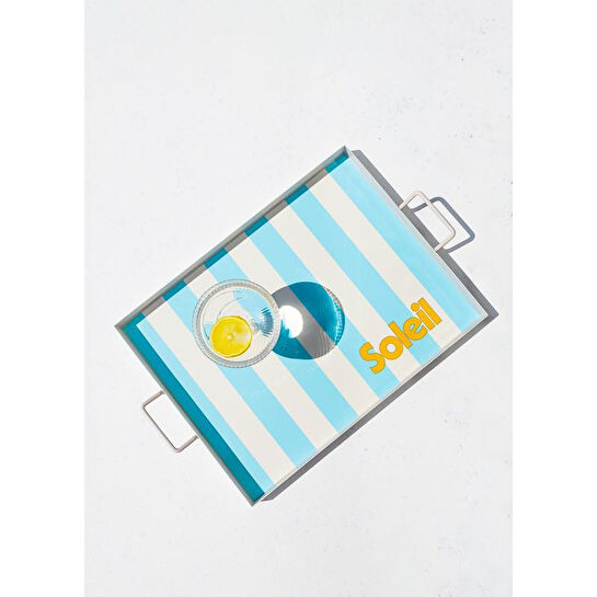 The Mia Soleil Dekoratif Metal Tepsi 40x30 Cm