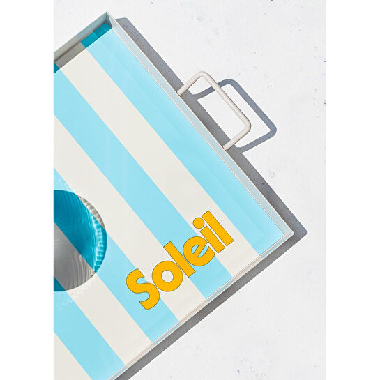 The Mia Soleil Dekoratif Metal Tepsi 40x30 Cm