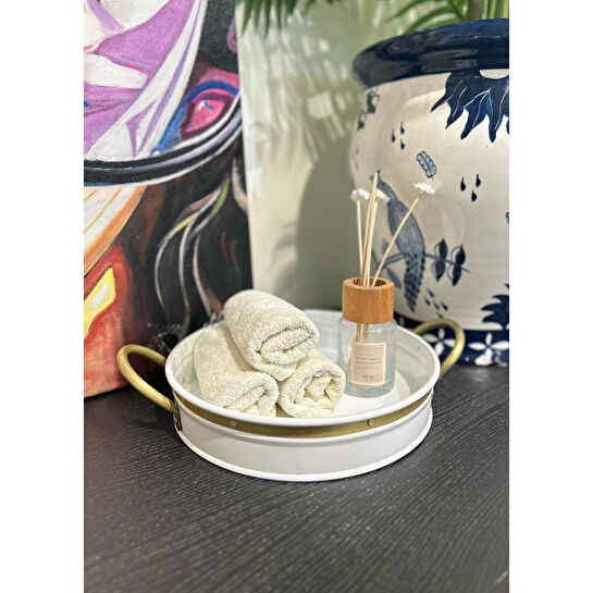 The Mia Galvin Tepsi Beyaz 30 Cm