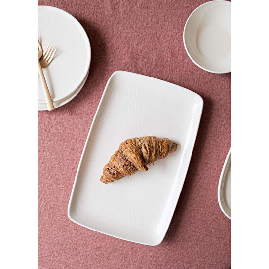 The Mia Noon Yemek Takımı 6 Kişilik Krem 31 Parça