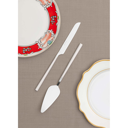 The Mia Bianco Pasta Servis Takımı Gümüş 2 Parça Ckb0249