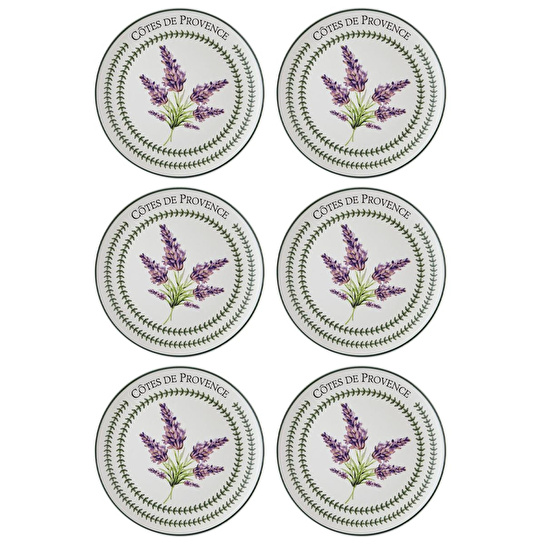 The Mia Provence Lavanta Servis Tabağı 6lı Set 26 Cm Prc04