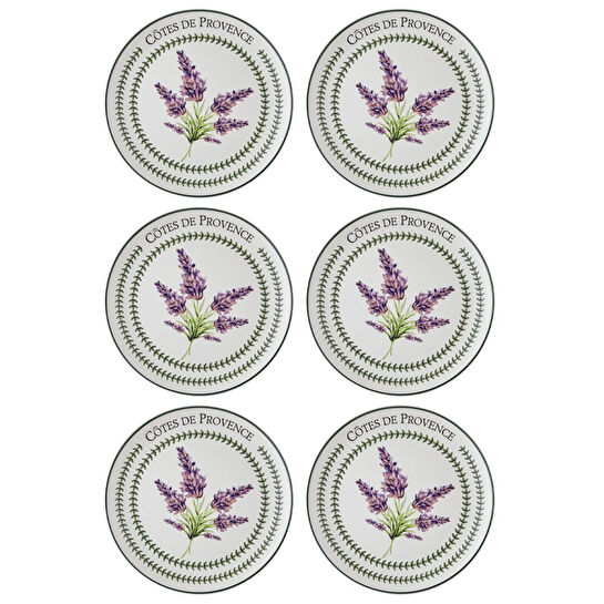 The Mia Provence Lavanta Servis Tabağı 6lı Set 26 Cm Prc04