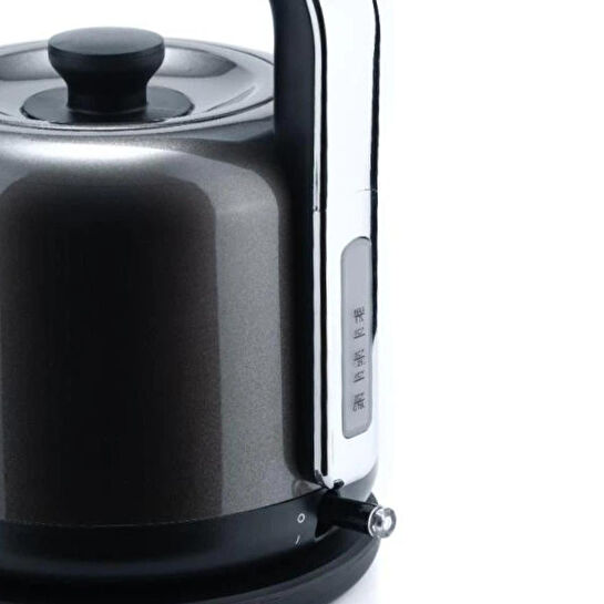 Berghoff Gem Metallic 1.7 L Su Isıtıcı – 2200 W, Paslanmaz Çelik | Koyu Gri