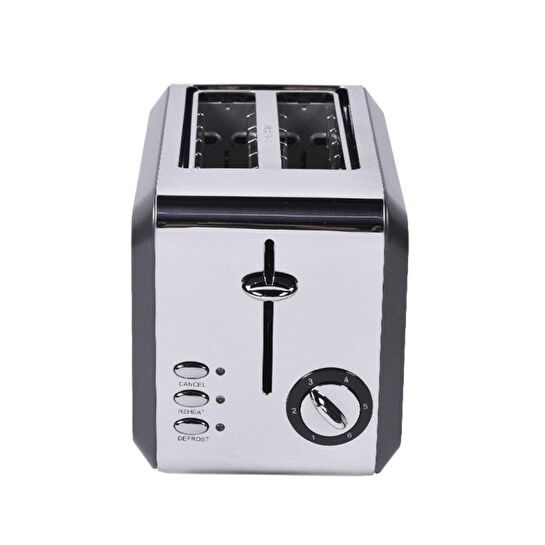 Berghoff Gem Titan 2 Dilim Ekmek Kızartma Makinesi – 980 W, Paslanmaz Çelik Gövde | Antrasit Gümüş