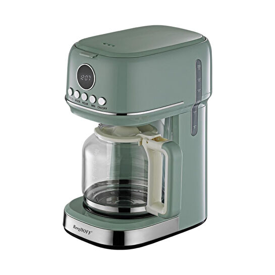 Berghoff Gem Retro Filtre Kahve Makinesi – 900 W, 1,5 L Cam Demlik | Mint Yeşil