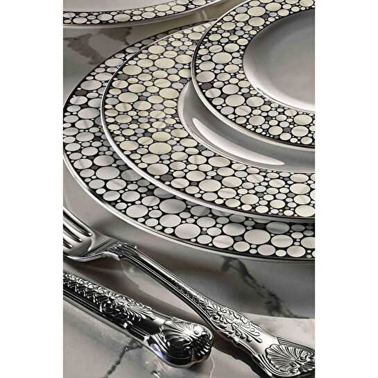 Royal Canterbury Silver Pearl Yemek Takımı 72 Parça