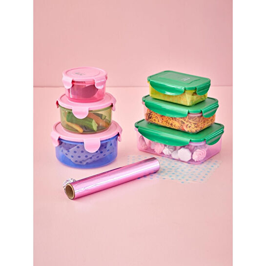 Rice Plastik 3'lü Saklama Seti - Dikdörtgen