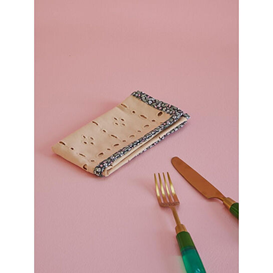 Rice Bej Çiçekli Baskılı Peçete - 2'li Set