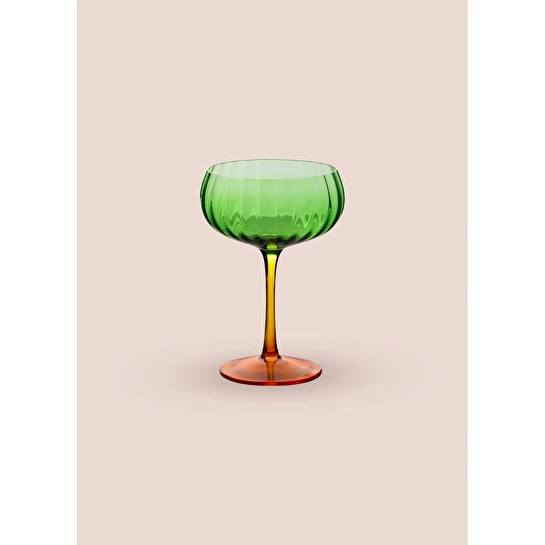 The Mia Ayaklı Cam Dondurma Kasesi Yeşil 280 Ml