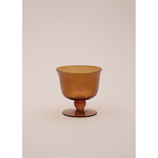 The Mia Ayaklı Tatlı Kasesi Amber 11x10 Cm