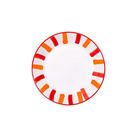 The Mia Joy Yemek Tabağı 6lı Set Kırmızı 20 Cm