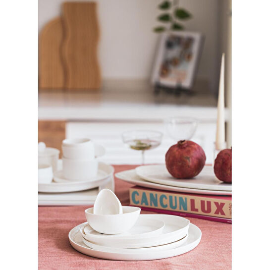 The Mia Cotta Limoges Pasta Tabağı Beyaz 21 Cm