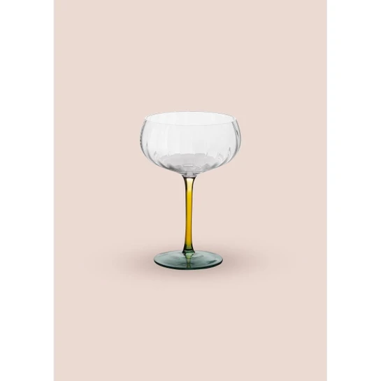 The Mia Ayaklı Cam Dondurma Kasesi Sarı Yeşil 280 Ml
