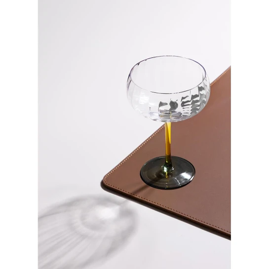 The Mia Ayaklı Cam Dondurma Kasesi Sarı Yeşil 280 Ml