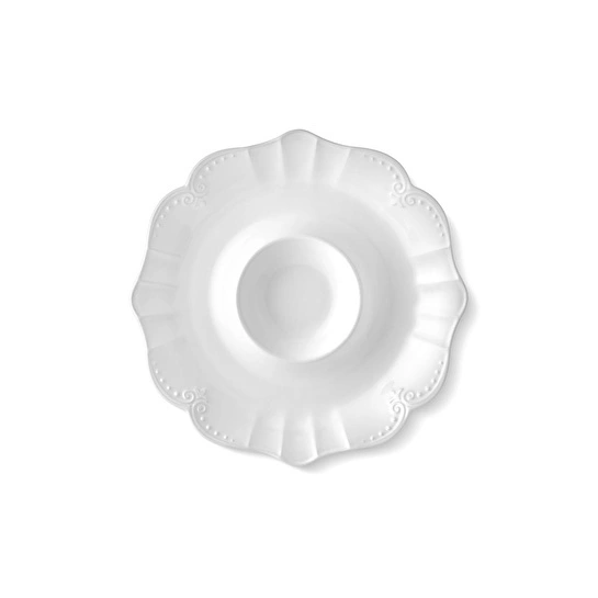 The Mia Grande Servis Tabağı Bölmeli Beyaz 39 Cm