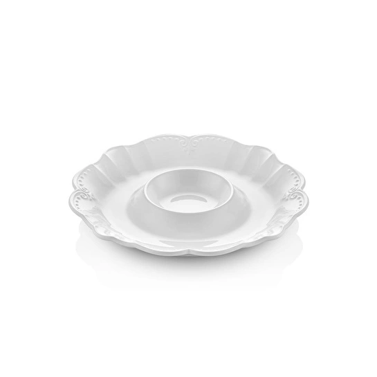 The Mia Grande Servis Tabağı Bölmeli Beyaz 39 Cm
