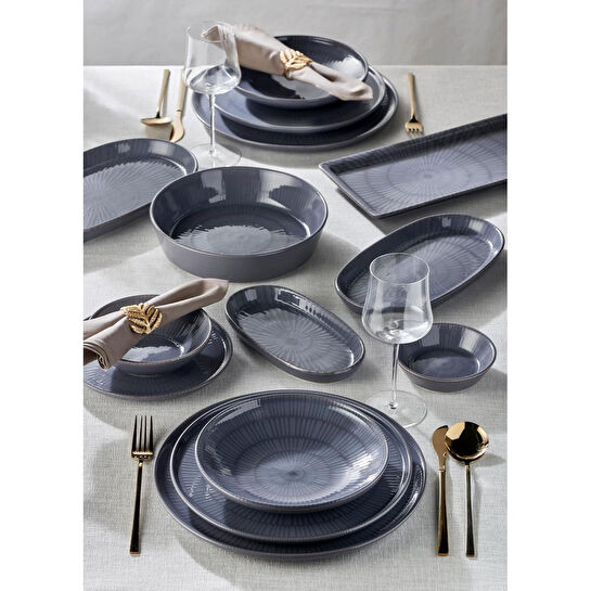 The Mia Noon Kase 6lı Set Gri 15 Cm