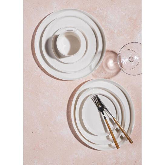 The Mia Cotta Limoges Pasta Tabağı Beyaz 22 Cm