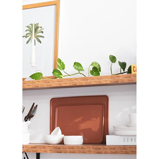 The Mia Cotta Limoges Servis Tabağı Terracota 28x20 Cm