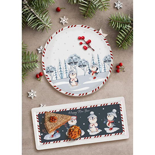 The Mia Penguin Servis Tabağı 6 Lı Set 26 Cm New012