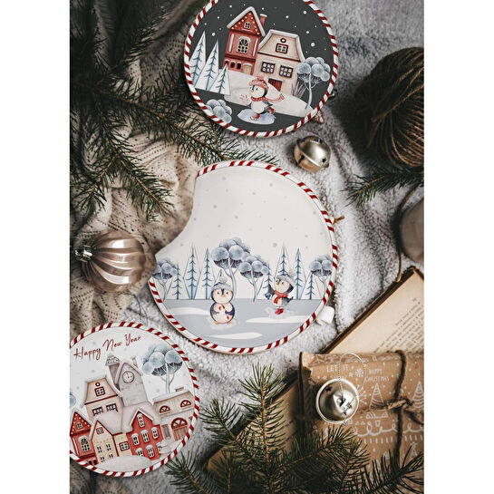 The Mia Penguin Servis Tabağı 6 Lı Set 26 Cm New012