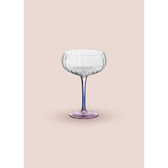 The Mia Ayaklı Cam Dondurma Kasesi Mavi Pembe 280 Ml