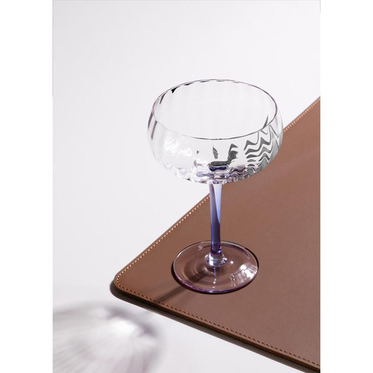 The Mia Ayaklı Cam Dondurma Kasesi Mavi Pembe 280 Ml