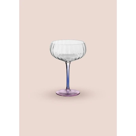 The Mia Ayaklı Cam Dondurma Kasesi Mavi Pembe 280 Ml