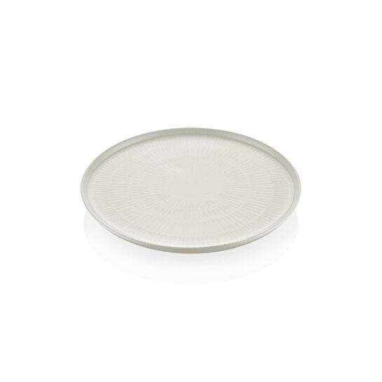 The Mia Noon Servis Tabağı 6lı Set Krem 26 Cm