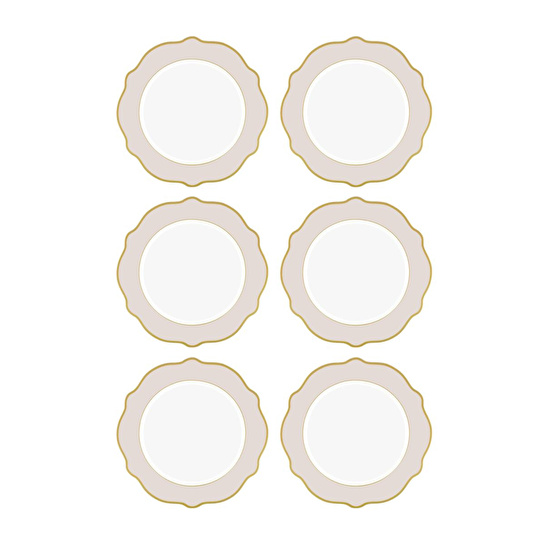The Mia Jaswely Servis Tabağı 6 Parça Kum Beji 27 Cm