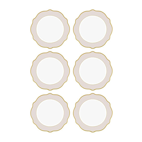 The Mia Jaswely Servis Tabağı 6 Parça Kum Beji 27 Cm