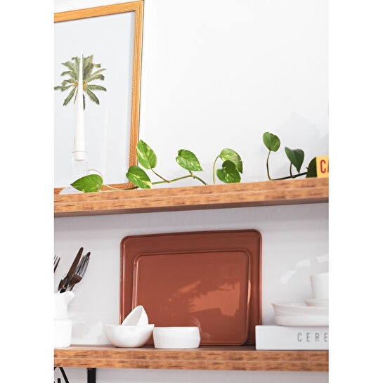 The Mia Cotta Limoges Servis Tabağı Terracota 33x23 Cm