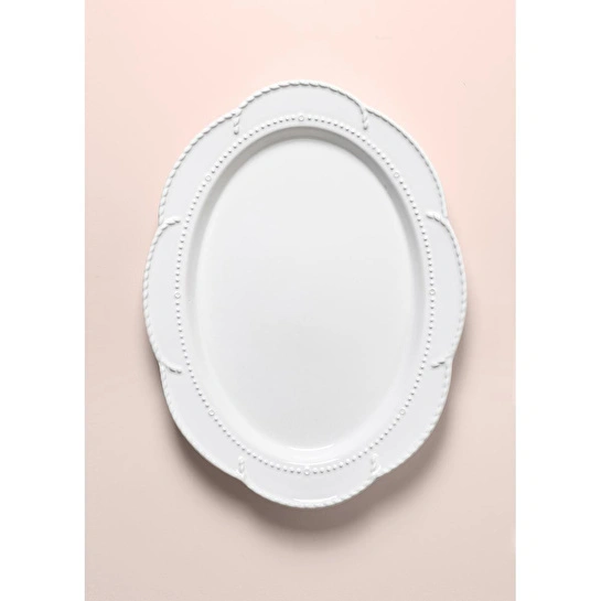 The Mia Grande Servis Tabağı Beyaz 41x31 Cm Grd0012