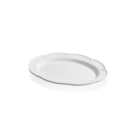 The Mia Grande Servis Tabağı Beyaz 41x31 Cm Grd0012