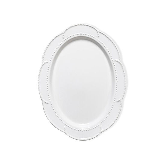 The Mia Grande Servis Tabağı Beyaz 41x31 Cm Grd0012