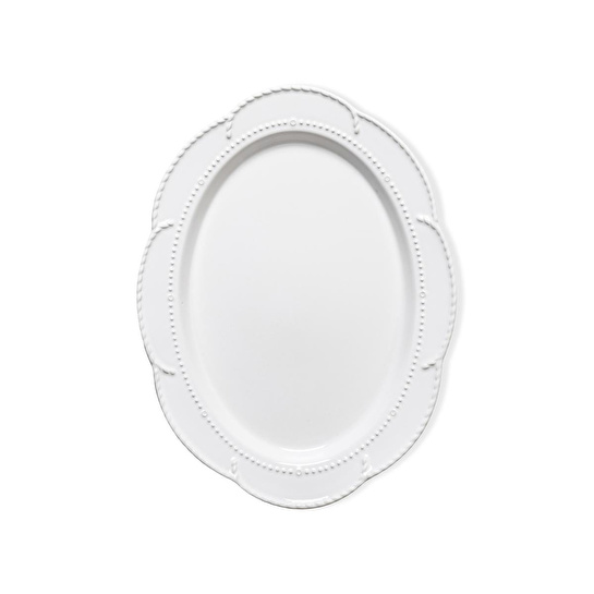 The Mia Grande Servis Tabağı Beyaz 41x31 Cm Grd0012
