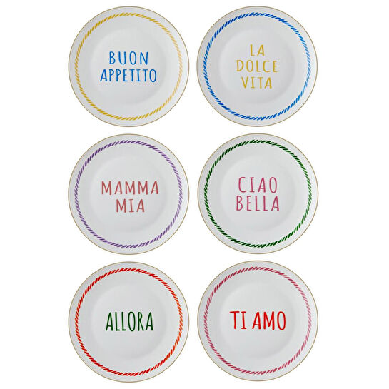 The Mia Ti Amo Servis Tabağı 6 Kişilik