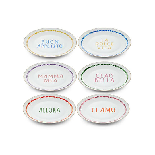 The Mia Ti Amo Servis Tabağı 6 Kişilik