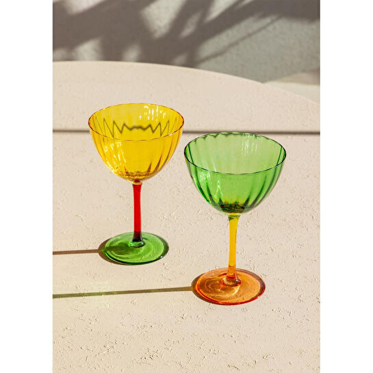 The Mia Ayaklı Cam Dondurma Kasesi Yeşil 240 Ml