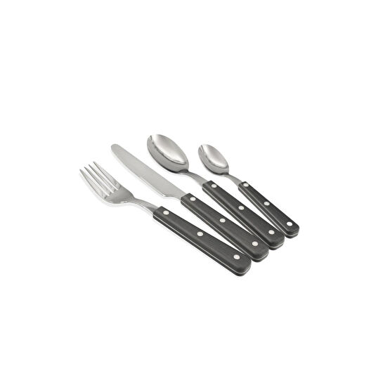 The Mia Dark Çatal Kaşık Bıçak Takımı 24 Parça