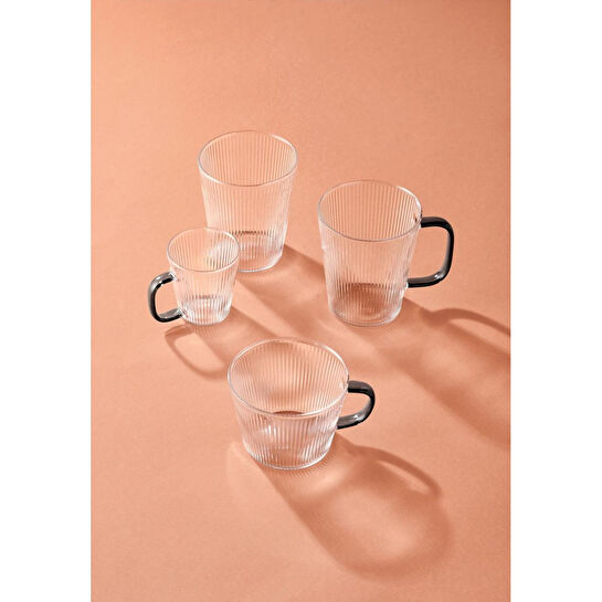 The Mia Striped Borosilikat Cam Bardak 400 Ml