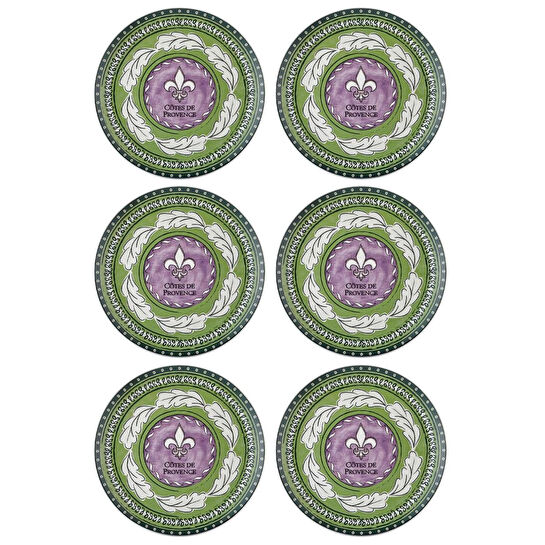 The Mia Provence Lavanta Servis Tabağı 6lı Set 26 Cm Prc03