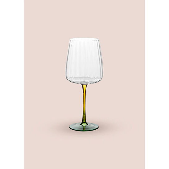 The Mia Şarap Kadehi Sarı Yeşil 500 Ml