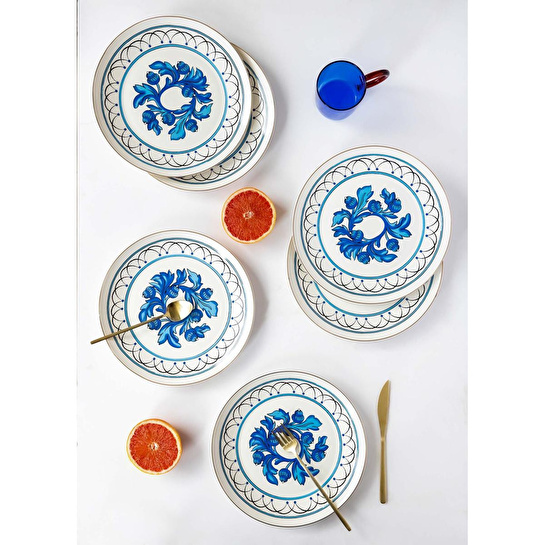 The Mia Azul Servis Tabağı 6 Kişilik