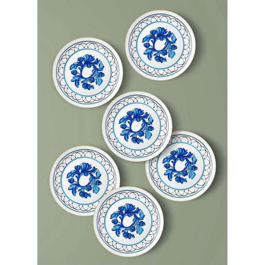 The Mia Azul Servis Tabağı 6 Kişilik