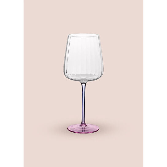 The Mia Şarap Kadehi Mavi Pembe 600 Ml