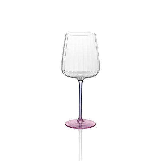 The Mia Şarap Kadehi Mavi Pembe 600 Ml