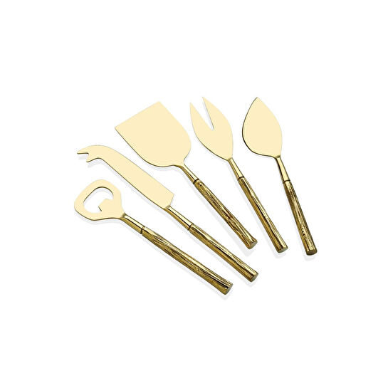 The Mia Goldy Peynir Servis Takımı 5 Parça