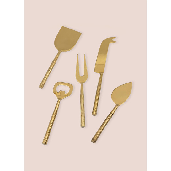 The Mia Goldy Peynir Servis Takımı 5 Parça